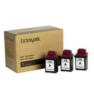 Lexmark Tri-Pack #75 High Yield Black Print Cartridge-OBS (15M0100)